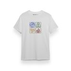 Tshirthane P17543S5548 Avatar The Last Airbender Four Elements Icon Beyaz Erkek T-shirt
