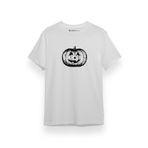Tshirthane P17722S1817 Halloween Pumpkin Smile Kısa Kol Erkek Beyaz T-shirt