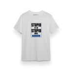 Tshirthane P17740S5271 Forrest Gump Stupid Is As Stupid Does Beyaz Erkek T-shirt