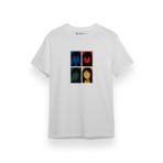 Tshirthane P17745S7258 Erased Anime All Main Character Minimal Colorful Art Beyaz Erkek T-shirt
