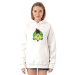 Tshirthane P18253S8556 Beyblade Arman Kusaba Beyaz Kadın Kapüşonlu Sweatshirt