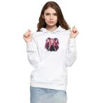 Tshirthane P18412S3149 Blackpink Members Art Poster Beyaz Kadın Kapüşonlu Sweatshirt