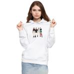 Tshirthane P18422S4056 Blackpink Minimalist Beyaz Kadın Kapüşonlu Sweatshirt