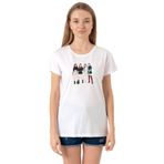 Tshirthane P18423S6589 Bisiklet Yaka Beyaz Kadın T-shirt