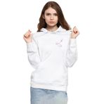 Tshirthane P18450S6951 Blackpink Rose Signature Beyaz Kadın Kapüşonlu Sweatshirt