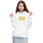 Tshirthane P18664S1835 Dragon Ball Z Anime Namek Wars 3ip Kapüşonlu Kadın Beyaz Sweatshirt