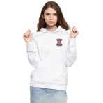 Tshirthane P18776S9659 Dubious Handles Logo 3ip Kapüşonlu Kadın Beyaz Sweatshirt