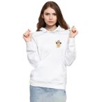 Tshirthane P19073S346 Inspector Gadget Vintage Lightning 3ip Kapşonlu Kadın Beyaz Sweatshirt