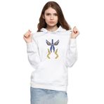 Tshirthane P19128S8123 Kill La Kill Anime Junketsu 3ip Kapüşonlu Kadın Beyaz Sweatshirt