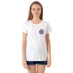 Tshirthane P19239S2921 Bisiklet Yaka Beyaz Kadın T-shirt