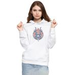 Tshirthane P19460S9027 One Piece Anime Yamato Mask Beyaz 3ip Kapşonlu Kadın Beyaz Sweatshirt