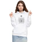 Tshirthane P19542S1984 Prison Break Labyrinth Beyaz 3ip Kapüşonlu Kadın Sweatshirt