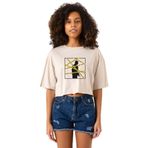 Tshirthane P19810S3750 The Mentalist Crime Scene Tape Bej Kadın Crop