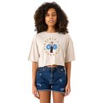 Tshirthane P19902S3185 The Smurfs Original Gargamel Bej Kadın Crop