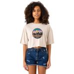 Tshirthane P20160S9673 And So The Adventure Begins Bej Kadın Crop