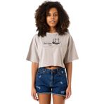 Tshirthane P20353S2055 Outlander Artemis Crew Taş Rengi Kadın Crop
