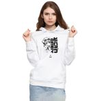 Tshirthane P20731S4198 Cowboy Bebop Vintage Ein and Ed 3ip Kapüşonlu Kadın Beyaz Sweatshirt