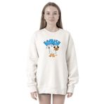 Tshirthane P20973S6742 Donal Boobash Halloween 2ip Kadın Beyaz Sweatshirt