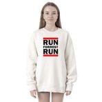 Tshirthane P21071S3709 Forrest Gump Run Forrest Run 2ip Kadın Beyaz Sweatshirt