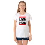 Tshirthane P21081S1749 Bisiklet Yaka Beyaz Kadın T-shirt