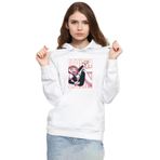 Tshirthane P21185S1319 My Hero Academia Uravity Minimal Beyaz 3ip Kapşonlu Kadın Beyaz Sweatshirt