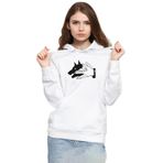 Tshirthane P21650S9525 Jujutsu Kaisen Anime Divine Dogs 3ip Kapüşonlu Kadın Beyaz Sweatshirt