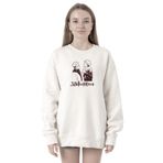 Tshirthane P21684S3570 Jujutsu Kaisen Anime Long 2ip Kadın Beyaz Sweatshirt