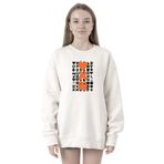 Tshirthane P21867S9028 Love Death Robots Orange 2ip Kadın Beyaz Sweatshirt