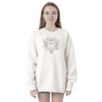 Tshirthane P22250S7927 Neon Genesis Evangelion Seele Logo 2ip Kadın Beyaz Sweatshirt