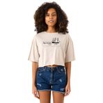 Tshirthane P22385S5902 Outlander Artemis Crew Bej Kadın Crop