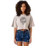 Tshirthane P22417S8539 Outlander Je Suis Prest Taş Rengi Kadın Crop