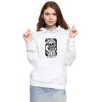 Tshirthane P22607S6595 Rick Me Myself and I Rick Halloween Beyaz 3ip Kapüşonlu Kadın Sweatshirt