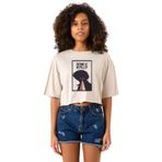 Tshirthane P22761S2884 See You In Space Cowboys Minimalist Anime Poster Bej Kadın Crop