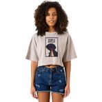 Tshirthane P22764S9521 See You In Space Cowboys Minimalist Anime Poster Taş Rengi Kadın Crop