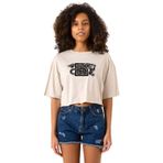 Tshirthane P23422S1132 The Wheel Of Time Dragon Minimal Bej Kadın Crop