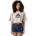Tshirthane P23454S5628 The100 Wonkru Sembol Taş Rengi Kadın Crop