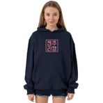 Tshirthane P23752S3292 Blackpink JenChooLiChaeng Hangul Lacivert 3 ip Kapüşonlu Kadın Sweatshirt
