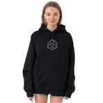 Tshirthane P23961S3242 Dark Everything Is Connected Siyah 3 ip Kapüşonlu Kadın Sweatshirt