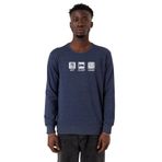 Tshirthane P24259S1855 Eat Sleep Anime İndigo 2ip Erkek Sweatshirt