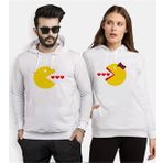 Tshirthane Pacman Kalp 2'li Sevgili Sweatshirt