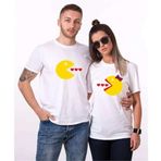 Tshirthane Pacman Kalp Sevgili Kombinleri Tshirt Kombini, Kadın, L-Tek Ürün Fiyatıdır, Kombin Yapmak İçin En Az 2 Adet Sepete Ekleyiniz