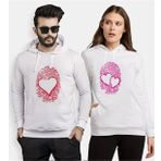 Tshirthane Parmak İzi Kalp 2'li Sevgili Sweatshirt
