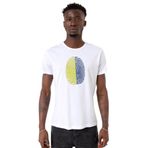 Tshirthane Parmak İzi Sarı Lacivert Beyaz Bisiklet Yaka Erkek T-shirt