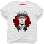 Tshirthane Peaky Blinders Tommy Shelby Beyaz Erkek T-Shirt