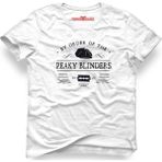 Tshirthane Peaky Blinders Tommy Shelby Birmingham Beyaz Erkek T-Shirt - XS