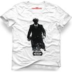 Tshirthane Peaky Blinders Tommy Shelby Black Man Beyaz Erkek T-Shirt - XS