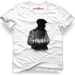 Tshirthane Peaky Blinders Tommy Shelby Gölge Beyaz Erkek T-Shirt