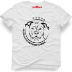 Tshirthane Pitbull Dog Beyaz Erkek T-Shirt - XS