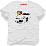 Tshirthane Porsche Beyaz Erkek T-Shirt