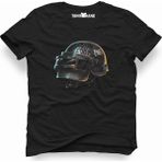 Tshirthane Pubg 3 Level Kask Siyah Erkek T-Shirt - M
